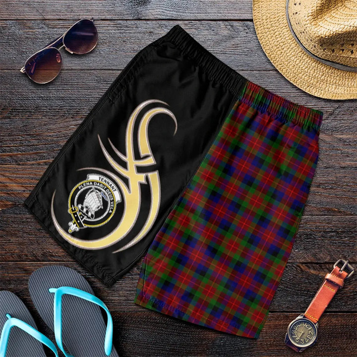 Scottish Tennant Clan Crest Tartan Believe in Me Men's Shorts