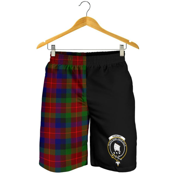 Scottish Tennant Clan Crest Tartan Half of Me Men's Shorts