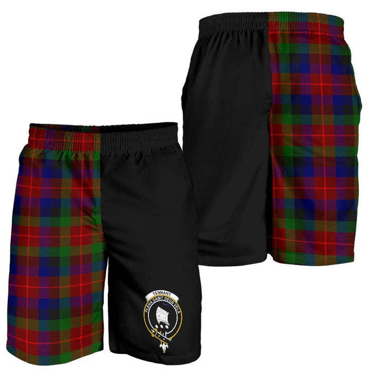 Scottish Tennant Clan Crest Tartan Half of Me Men's Shorts