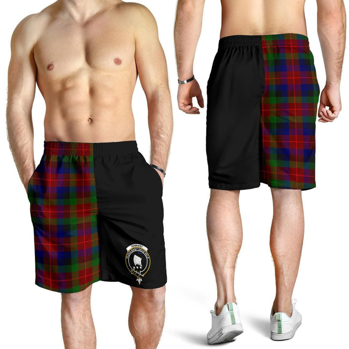 Scottish Tennant Clan Crest Tartan Half of Me Men's Shorts