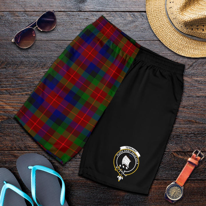 Scottish Tennant Clan Crest Tartan Half of Me Men's Shorts