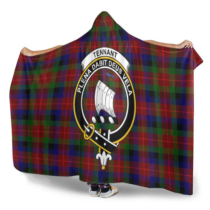 Scottish Tennant Clan Crest Tartan Hooded Blanket Tartan Plaid 3
