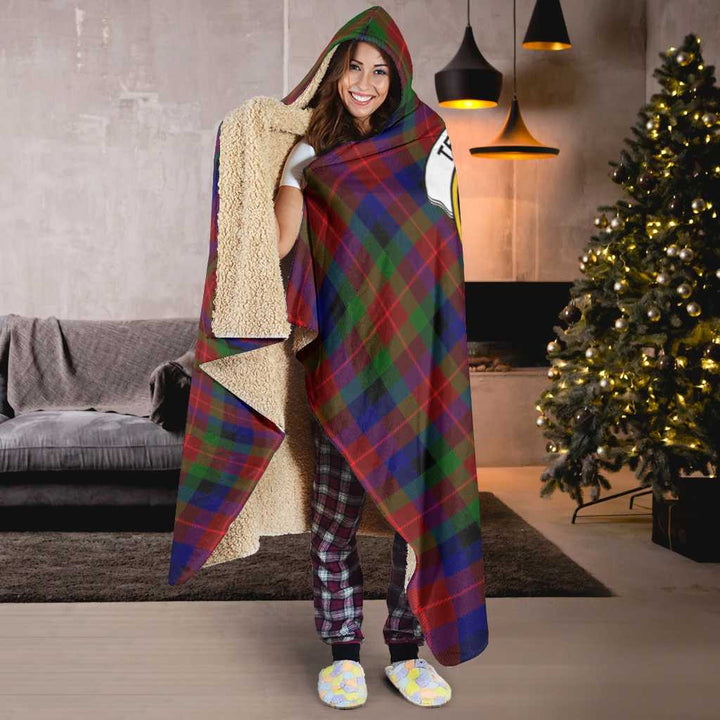 Scottish Tennant Clan Crest Tartan Hooded Blanket Tartan Plaid 6
