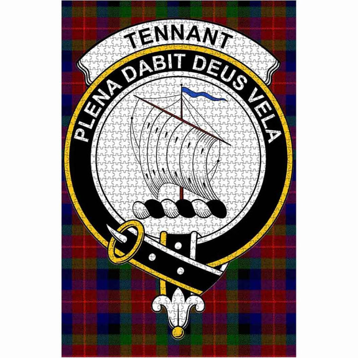 Scottish Tennant Clan Crest Tartan Jigsaw Puzzle 1