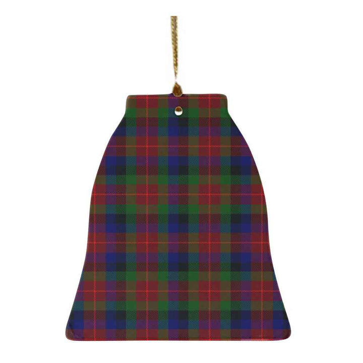 Scottish Tennant Clan Tartan Ceramic Ornament Bell Shape Tartan Plaid