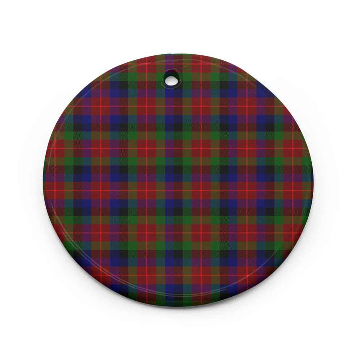 Scottish Tennant Clan Tartan Ceramic Ornament Circle Shape Tartan Plaid