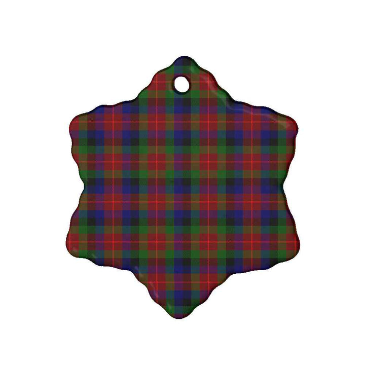 Scottish Tennant Clan Tartan Ceramic Ornament Snow Flake Shape Tartan Plaid
