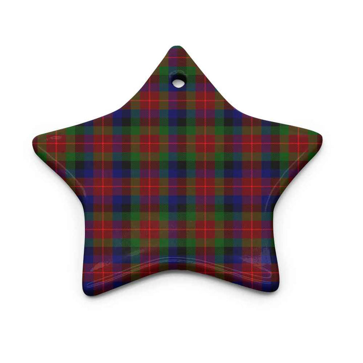 Scottish Tennant Clan Tartan Ceramic Ornament Star Shape Tartan Plaid