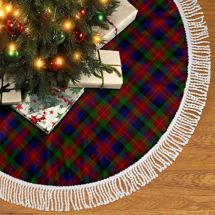 Scottish Tennant Clan Tartan Christmas Tree Skirt Tassels 2 Tartan Plaid