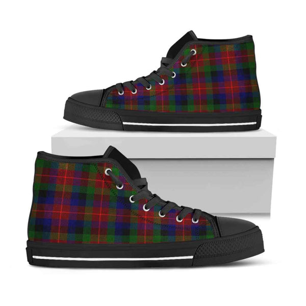 Scottish Tennant Clan Tartan High Top Shoes Black Sole Tartan Plaid
