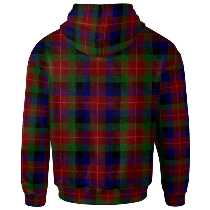 Scottish Tennant Clan Tartan Hoodie Back Side Tartan Plaid