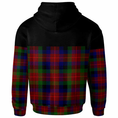 Scottish Tennant Clan Tartan Hoodie - Horizontal Style Back Side Tartan Plaid
