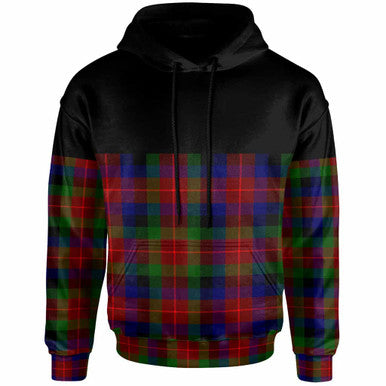 Scottish Tennant Clan Tartan Hoodie - Horizontal Style Front Side Tartan Plaid