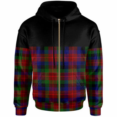 Scottish Tennant Clan Tartan Hoodie - Horizontal Style Zip Tartan Plaid