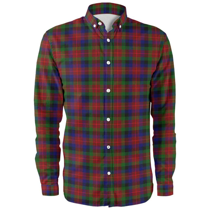 Scottish Tennant Clan Tartan Long Sleeve Shirt Front Side Tartan Plaid