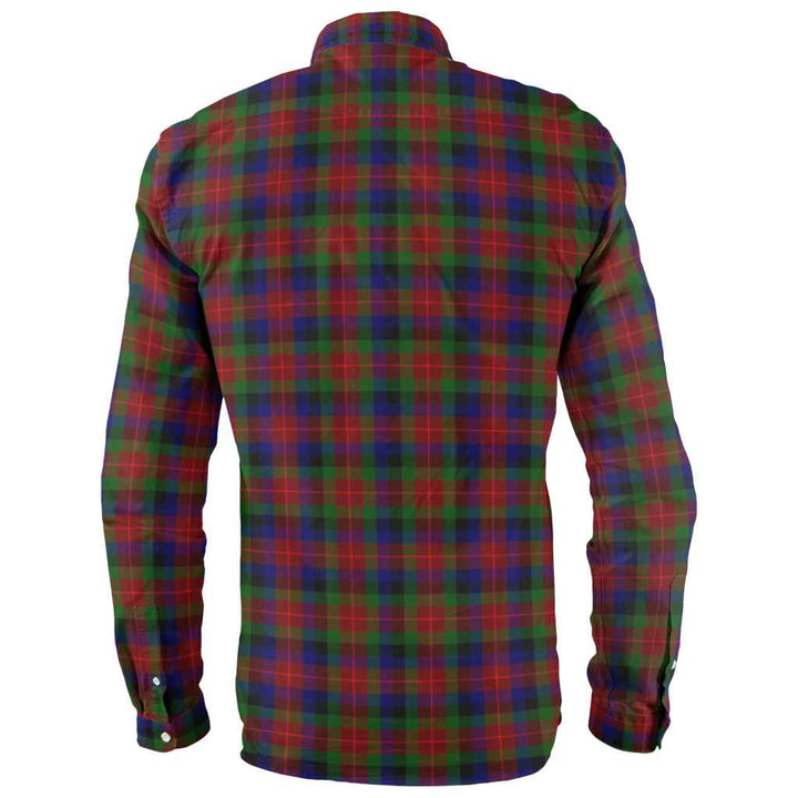 Scottish Tennant Clan Tartan Long Sleeve Shirt Back Side Tartan Plaid