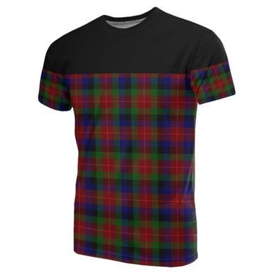 Scottish Tennant Clan Tartan T-Shirt Horizontal Style Front Side Tartan Plaid