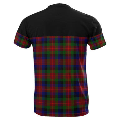 Scottish Tennant Clan Tartan T-Shirt Horizontal Style Back Side Tartan Plaid