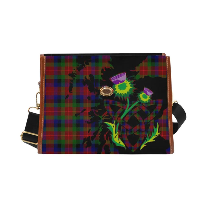 Scottish Tennant Clan Tartan Waterproof Canvas Bag With Thistle Tartan Plaid 2