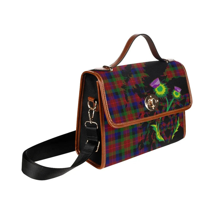 Scottish Tennant Clan Tartan Waterproof Canvas Bag With Thistle Tartan Plaid 3