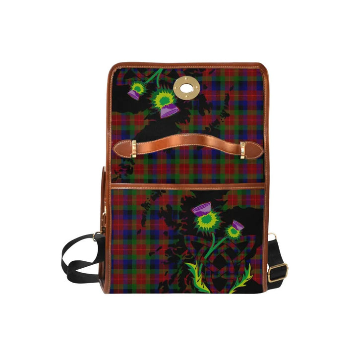 Scottish Tennant Clan Tartan Waterproof Canvas Bag With Thistle Tartan Plaid 6