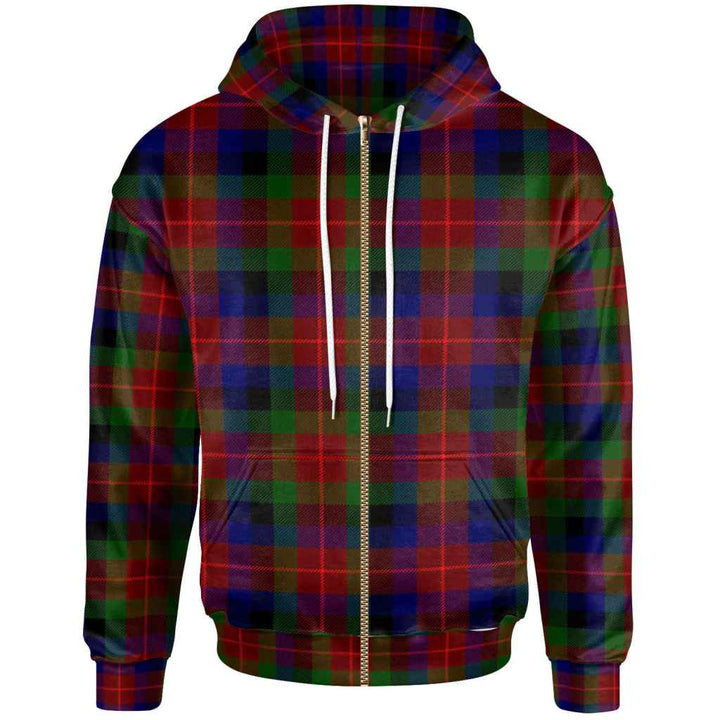 Scottish Tennant Clan Tartan Hoodie Zip Tartan Plaid