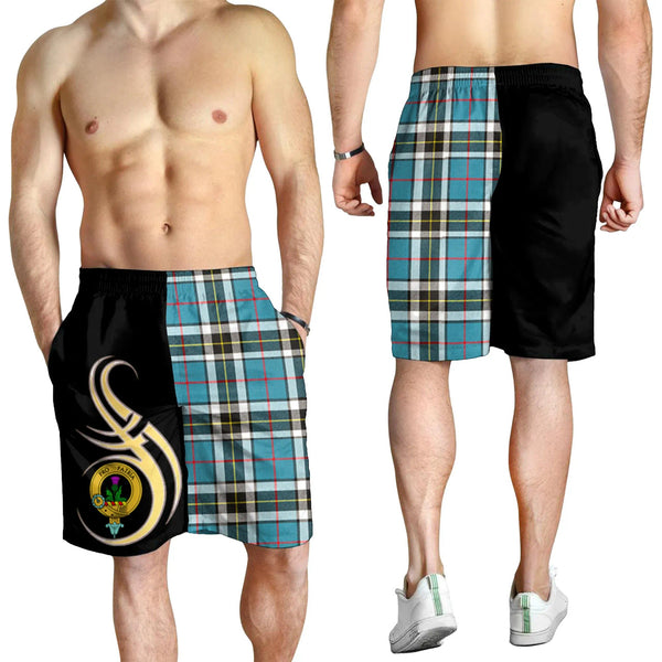 Scottish Thomson Clan Crest Tartan Believe in Me Men's Shorts