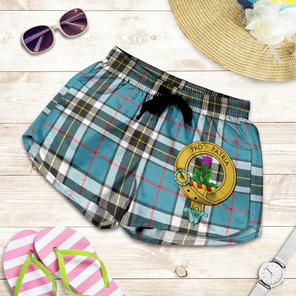 Scottish Thomson Clan Crest Tartan Women Shorts