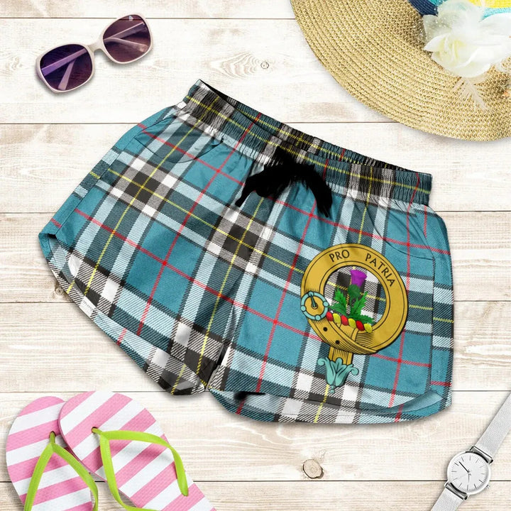 Scottish Thomson Clan Crest Tartan Women Shorts