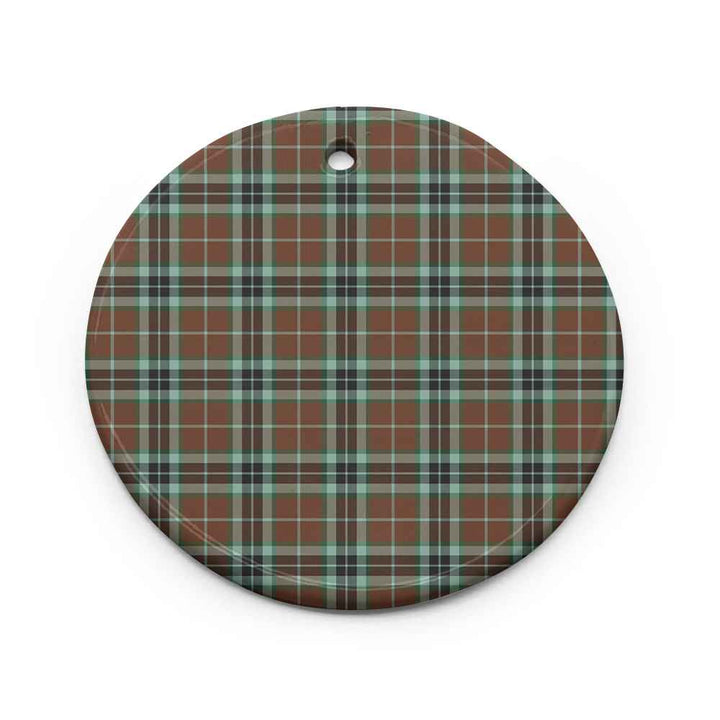 Scottish Thomson Hunting Modern Clan Tartan Ceramic Ornament Circle Shape Tartan Plaid