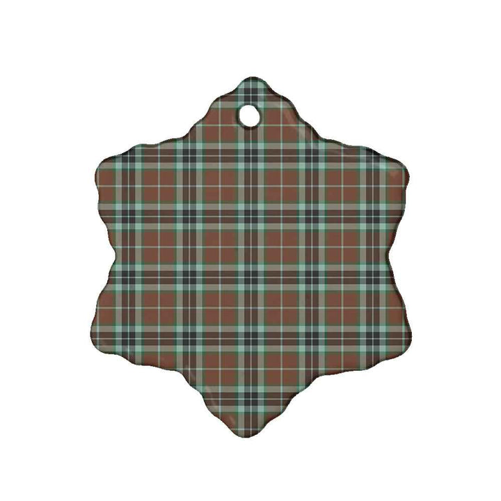 Scottish Thomson Hunting Modern Clan Tartan Ceramic Ornament Snow Flake Shape Tartan Plaid