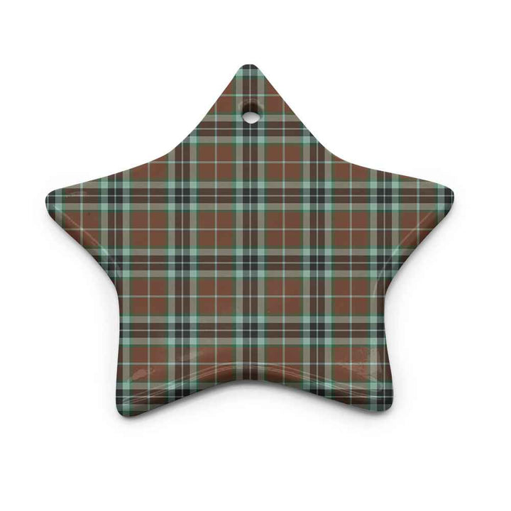 Scottish Thomson Hunting Modern Clan Tartan Ceramic Ornament Star Shape Tartan Plaid