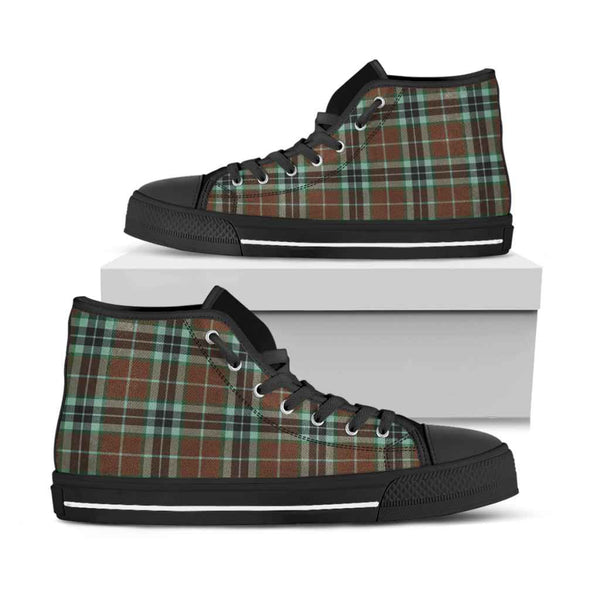 Scottish Thomson Hunting Modern Clan Tartan High Top Shoes Black Sole Tartan Plaid