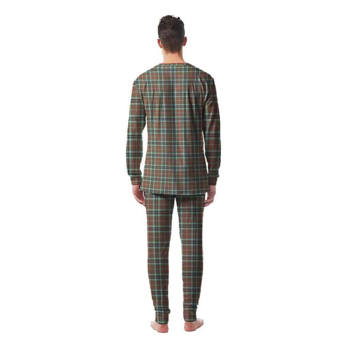 Scottish Thomson Hunting Modern Clan Tartan Pajama Set Men Back Side Tartan Plaid