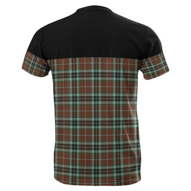 Scottish Thomson Hunting Modern Clan Tartan T-Shirt Horizontal Style Back Side Tartan Plaid