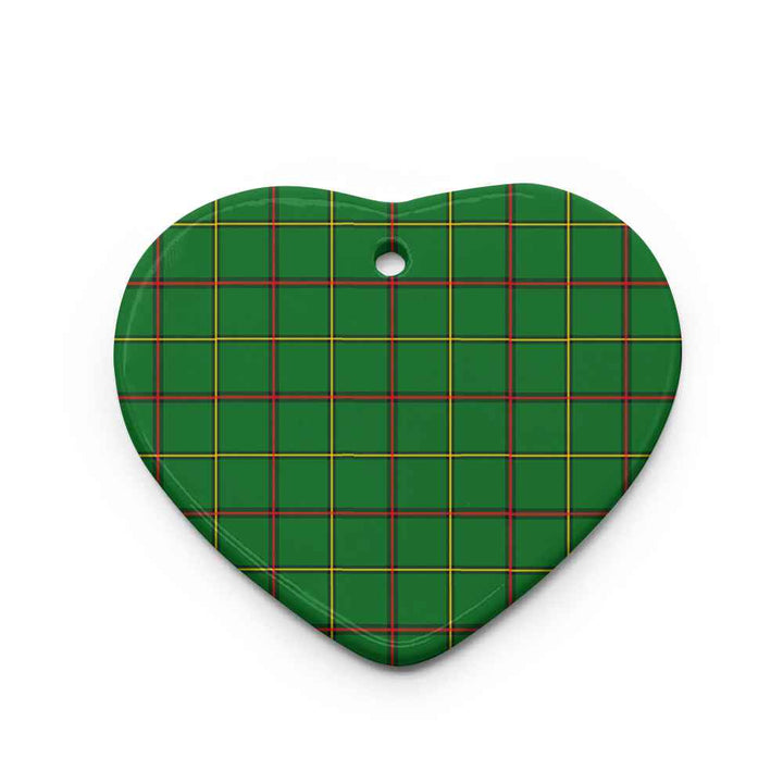 Scottish Tribe of Mar Clan Tartan Ceramic Ornament Heart Shape Tartan Plaid