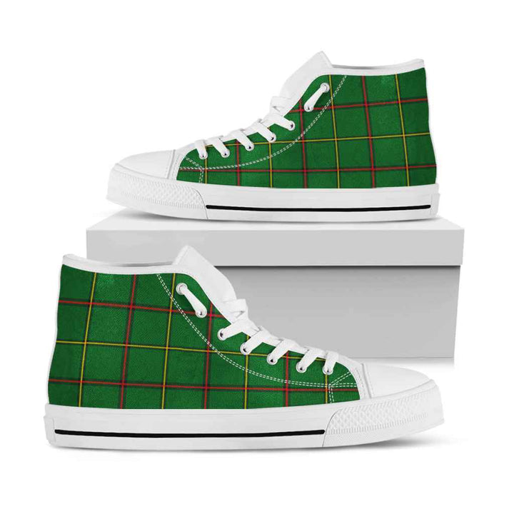 Scottish Tribe of Mar Clan Tartan High Top Shoes White Sole Tartan Plaid