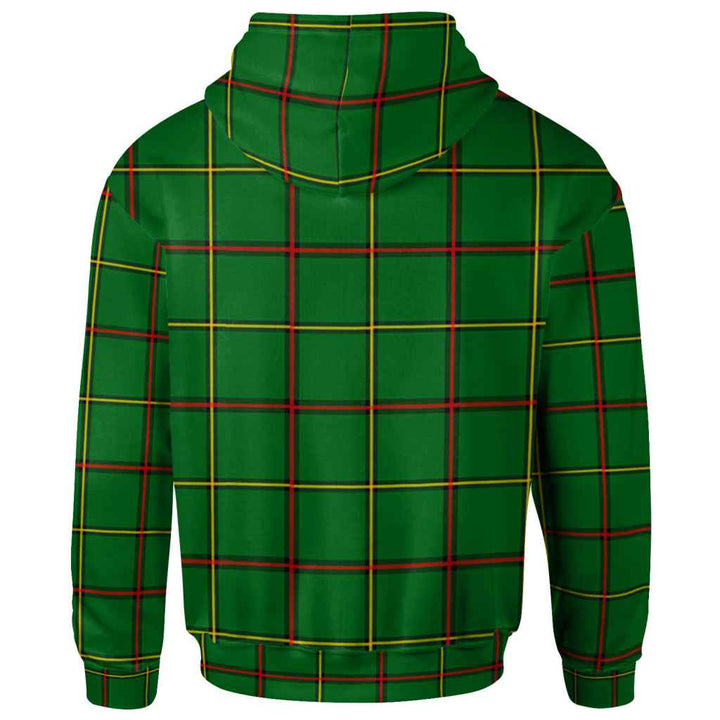 Scottish Tribe of Mar Clan Tartan Hoodie Back Side Tartan Plaid