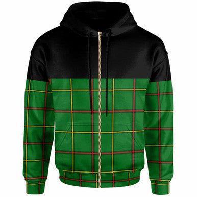 Scottish Tribe of Mar Clan Tartan Hoodie - Horizontal Style Zip Tartan Plaid