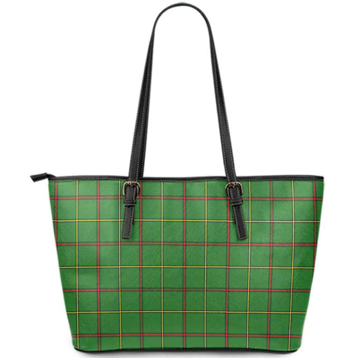 Scottish Tribe of Mar Clan Tartan Leather Tote Tartan Plaid