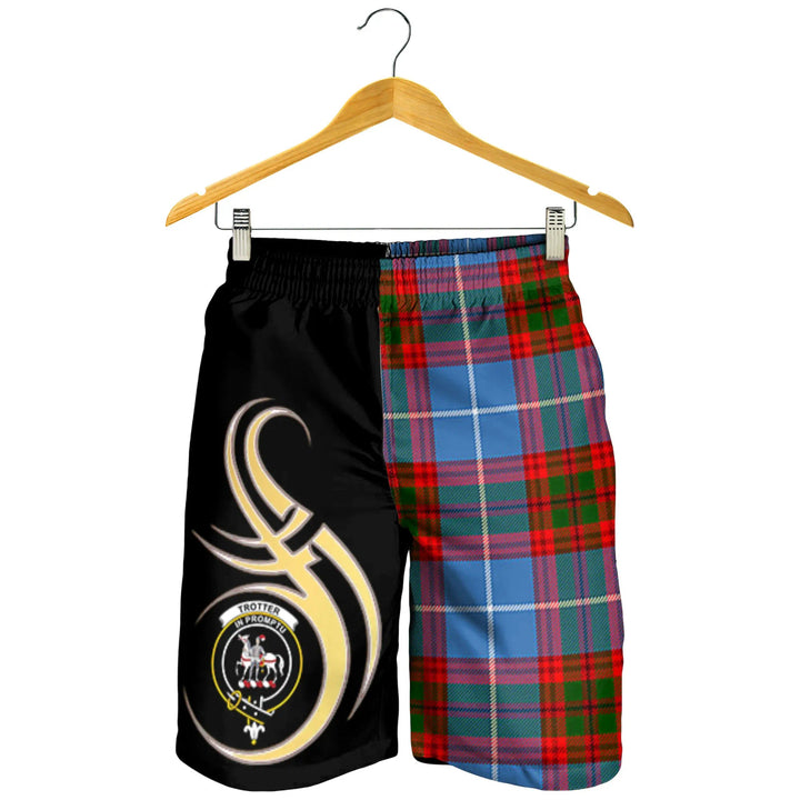 Scottish Trotter Clan Crest Tartan Believe in Me Men's Shorts