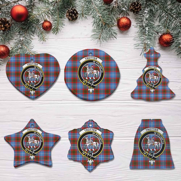 Scottish Trotter Clan Crest Tartan Ceramic Ornament All Tartan Plaid