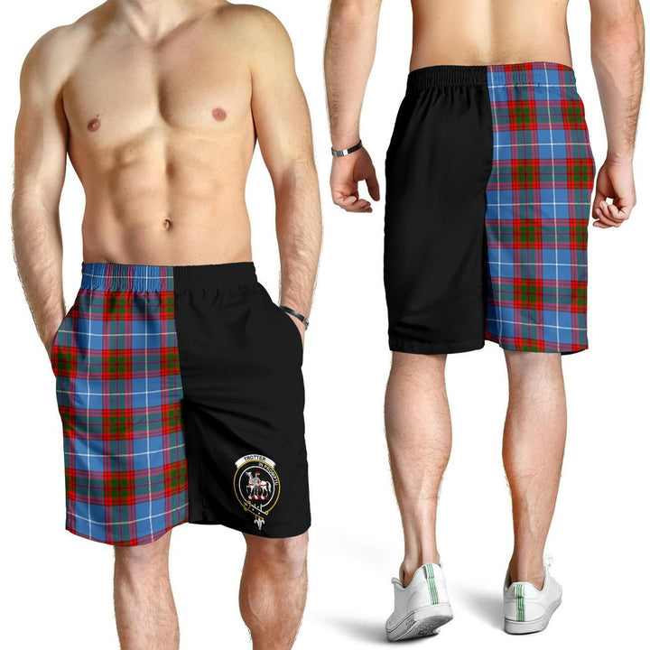 Scottish Trotter Clan Crest Tartan Half of Me Men's Shorts