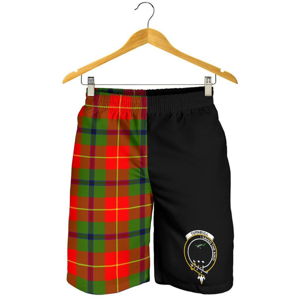Scottish Turnbull Clan Crest Tartan Half of Me Men's Shorts