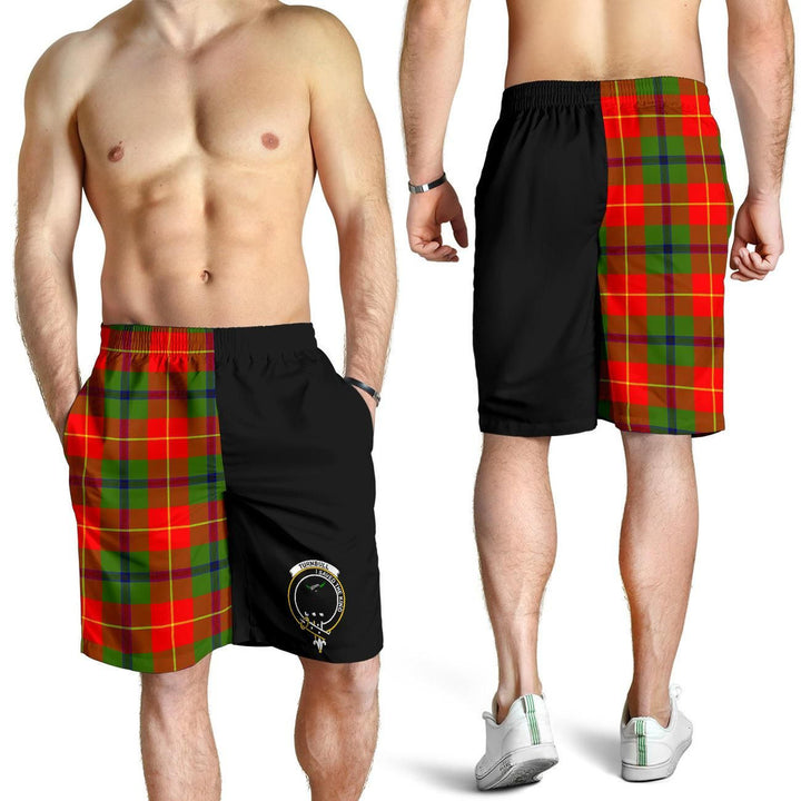 Scottish Turnbull Clan Crest Tartan Half of Me Men's Shorts