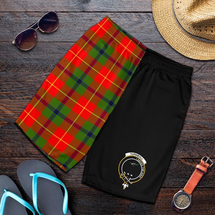 Scottish Turnbull Clan Crest Tartan Half of Me Men's Shorts