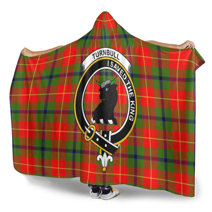 Scottish Turnbull Clan Crest Tartan Hooded Blanket Tartan Plaid 3