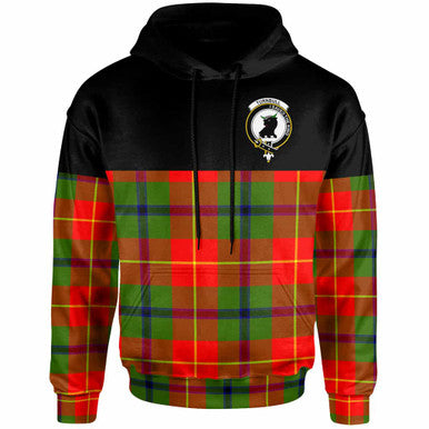 Scottish Turnbull Clan Crest Tartan Hoodie - Horizontal Style Front Side Tartan Plaid