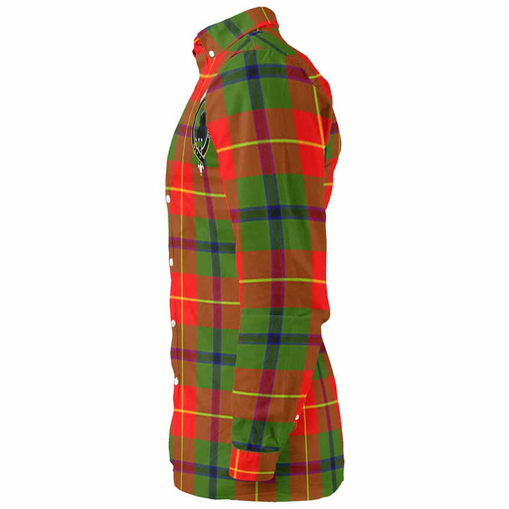 Scottish Turnbull Clan Crest Tartan Long Sleeve Shirt Tartan Plaid