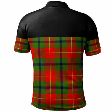 Scottish Turnbull Clan Crest Tartan Polo Shirt - Horizontal Style Back Side Tartan Plaid